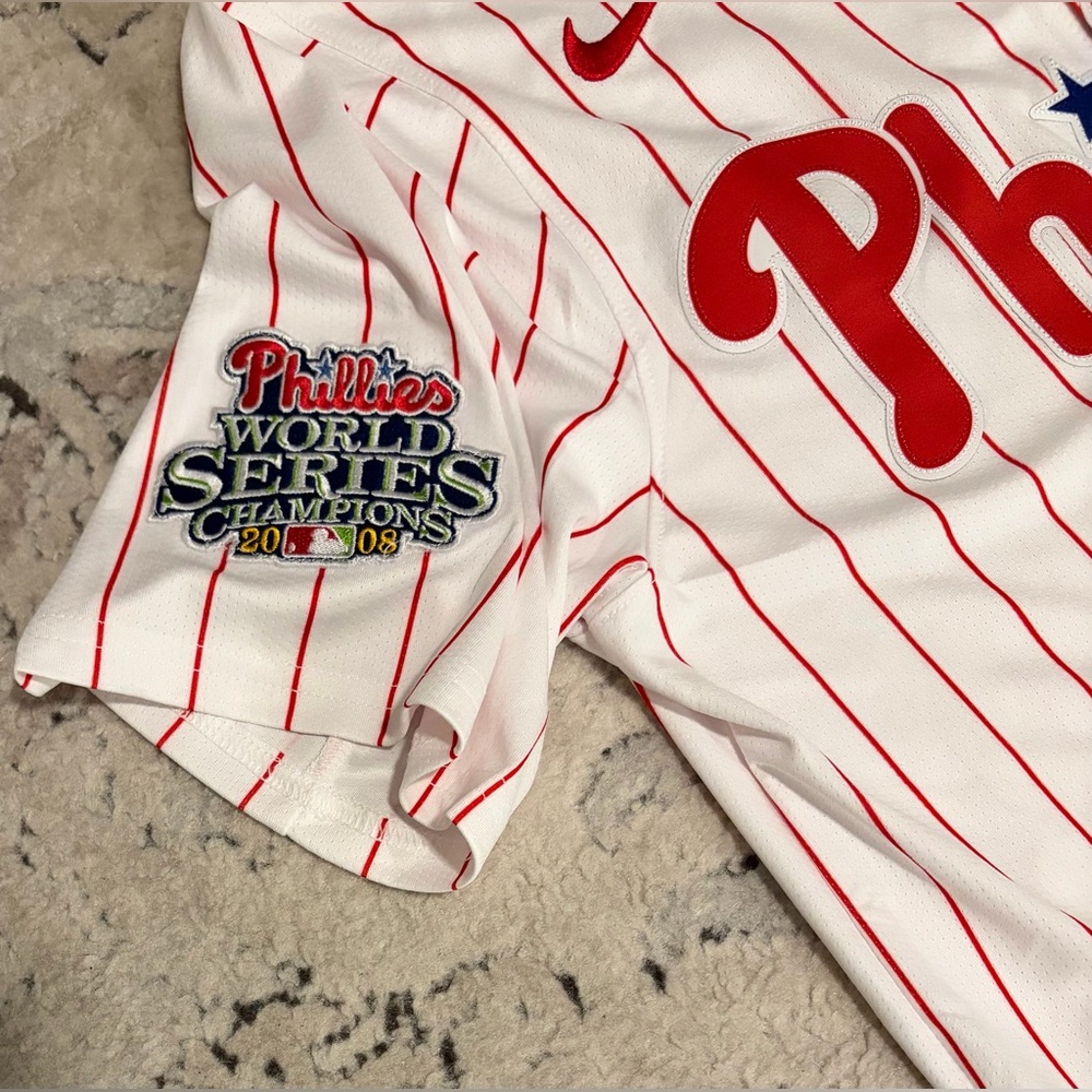 Nike Philadelphia Phillies Charlie Manuel #41 World Series 2008 Jersey Men’s M - Picture 5 of 8